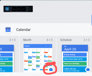Một số widgets mặc định phổ biến.