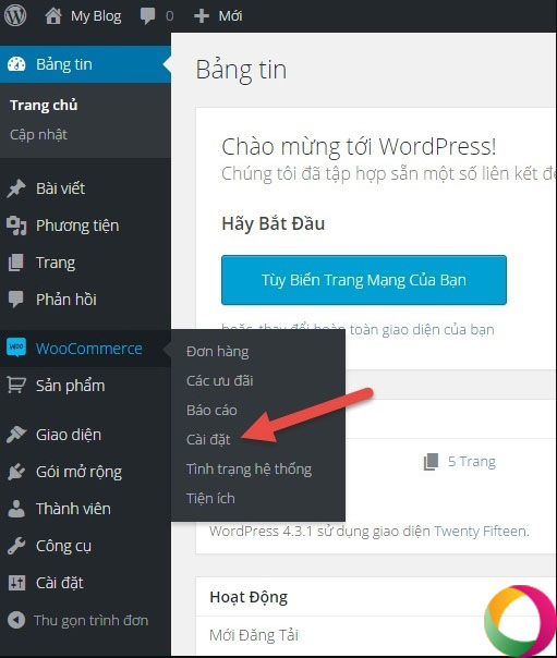 Vào cài đặt plugin