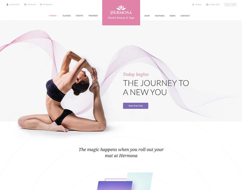 Mẫu website Health, Beauty and Yoga